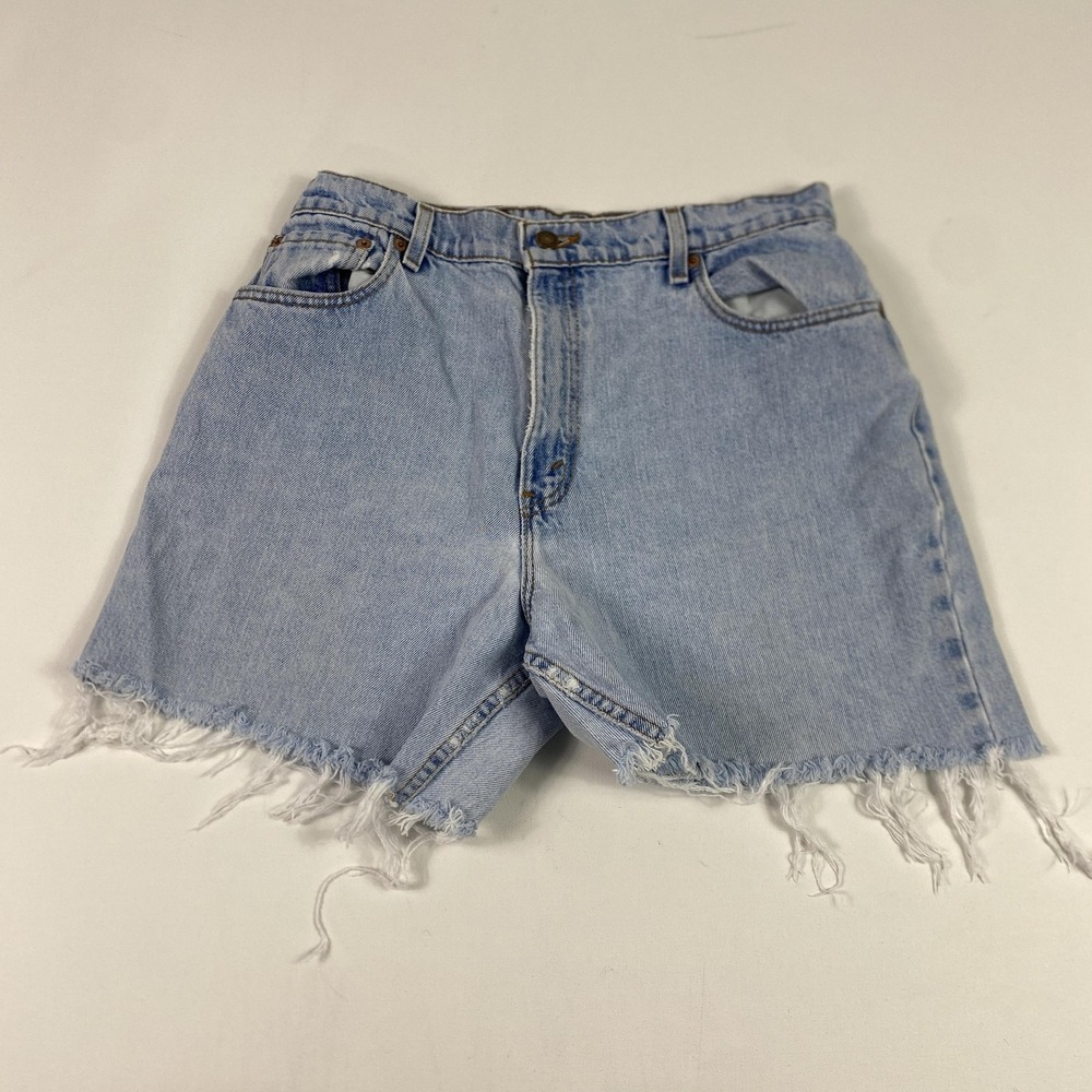 Levi's Light Blue Distressed Denim Cutoff Shorts